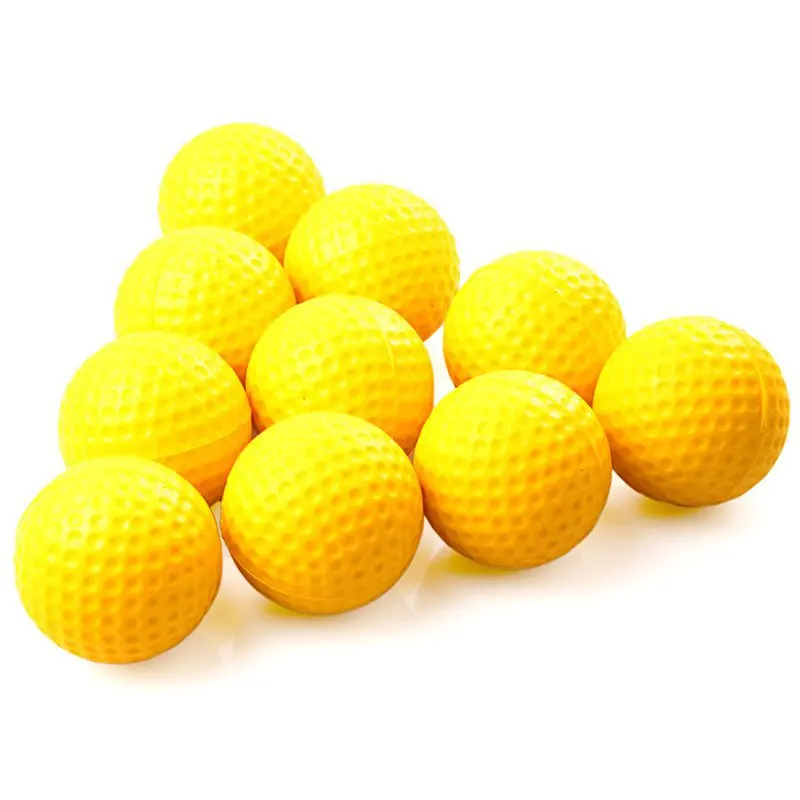 30 шт. желтый полиуретановая пена Мячи для гольфа губка эластичный для комнатных и уличных игр обучение
