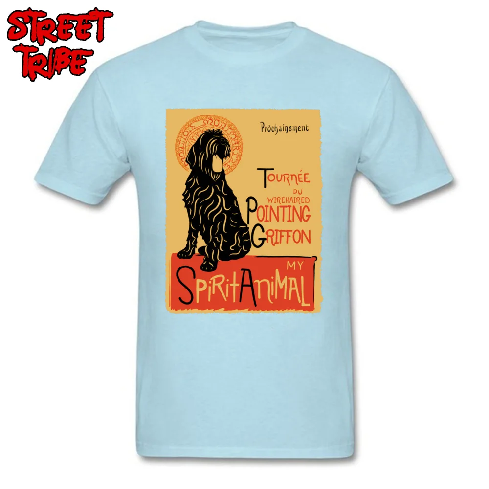 Personalized Hip hop ostern Day 100% Cotton Round Neck Men Tops Shirt Top T-shirts Discount Short Sleeve Top T-shirts Funny Wirehaired Pointing Griffon Cute Dog Cha light