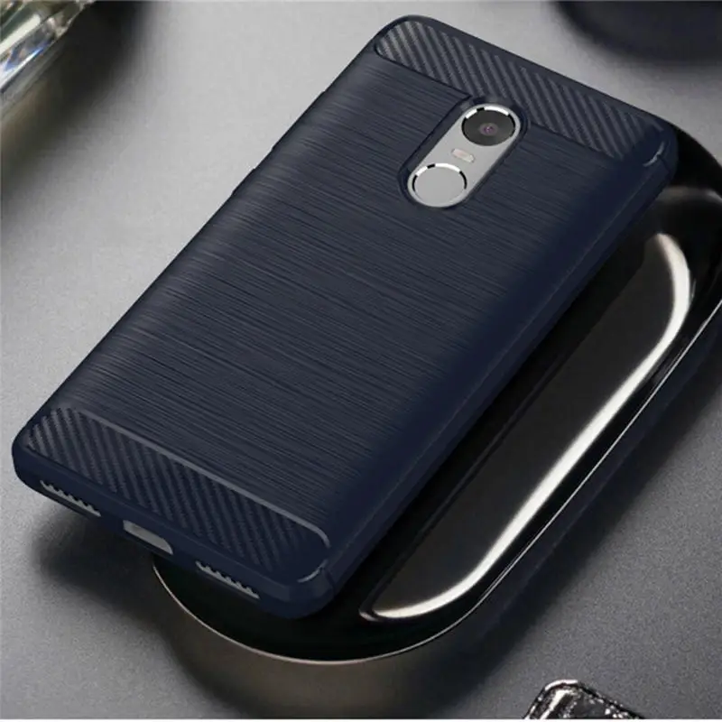 Phone Case For Xiaomi Redmi Note 4 4pro Carbon Fiber Texture Brushed Soft Silicone TPU Back Cover /4pro |