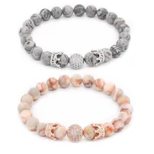 Poshfeel 2 шт./компл. Роскошный Cz очаровательный браслет с короной для влюбленных его и ее пара браслеты и браслет Mbr170372