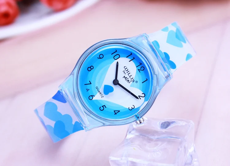 WILLIS летние новые брендовые Детские студенческие модные кварцевые часы детские мягкие водонепроницаемые спортивные наручные часы с сердцем и бабочкой