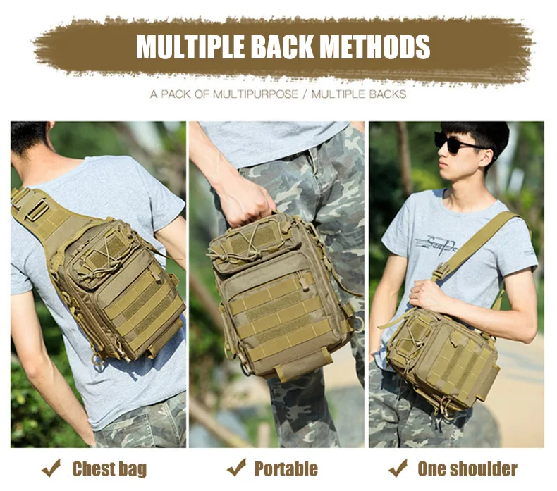 Bolsa de Peito Militar do Exército Cinto Tático Sling Bolsas Mochila Molle Caça Mochilas Ombro Acampamento Pesca Xa663wa 6 ombro mochila acampamento pesca xa663wa