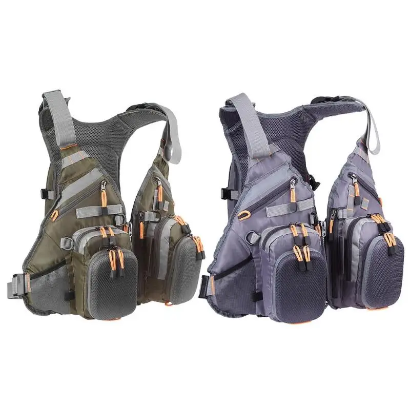 

3 in 1 Polyester Adult Life Jacket Vest Safety Outdoor Survival Fishing Swimming Boating Drifting Hunting Vest Backpack