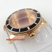 46 мм черный сплав ободок позолоченный корпус часов Калибр eta 2824 2836 Движение C92