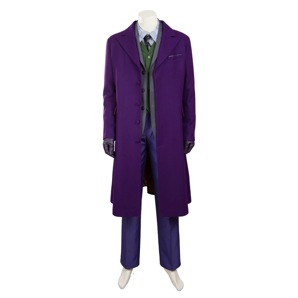 MANLUYUNXIAO Men's Dark Knight Joker Costume Halloween Cosplay Suit image 5