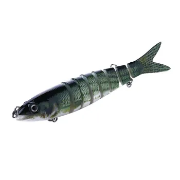 

Realistic 2PC 13.6CM Mini Artificial Bait False Multi Joint Fish Shape Hard Lure Fishing Accessories with 6#Hooks