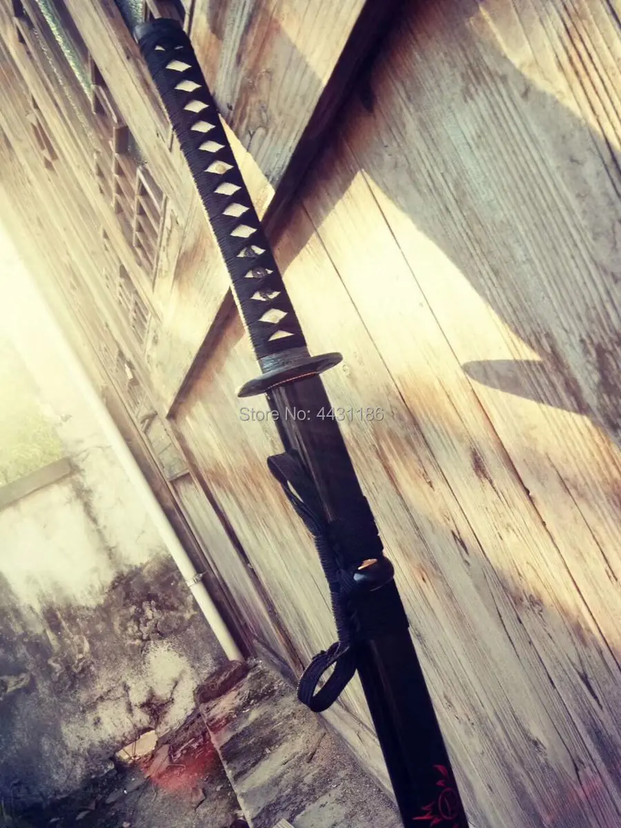 Free Shipping Japanese T1095 High Carbon Steel Blade Full Tang Samurai Sword Katana Real Sharp Battle Ready Can Cut Bamboo