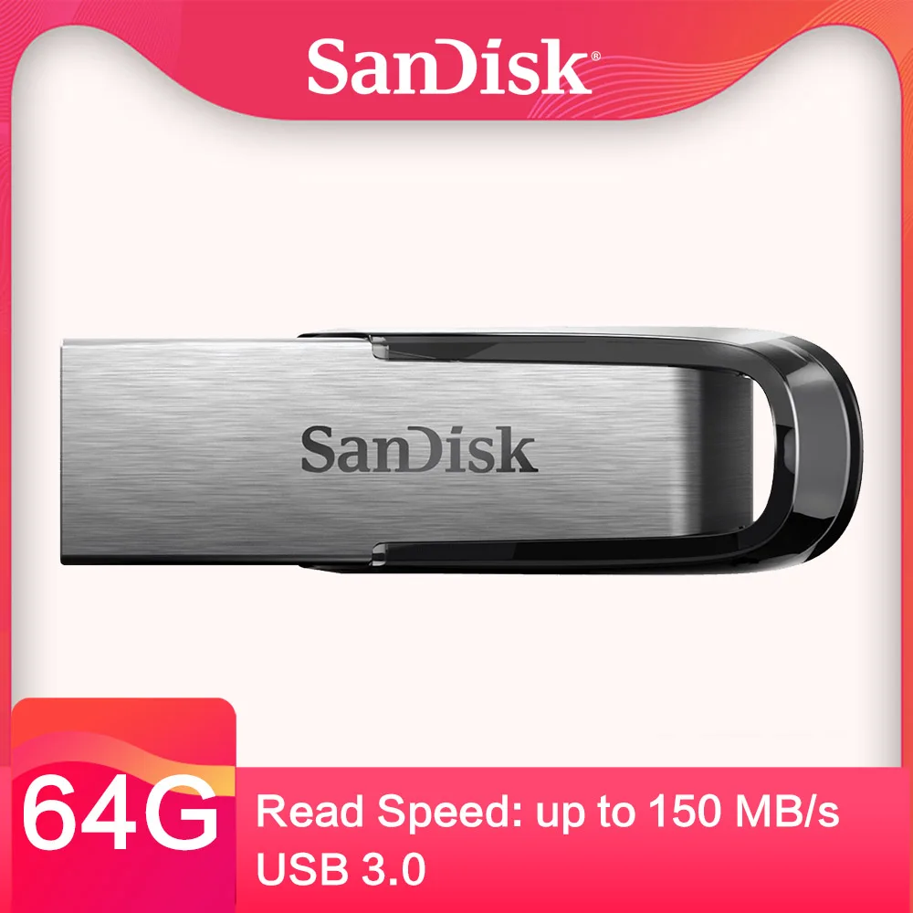 SanDisk USB флеш-накопитель 32 Гб 64 Гб 128 ГБ USB 3,0 Металлический накопитель для шифрования 16 Гб карта памяти устройство для хранения U диск CZ73