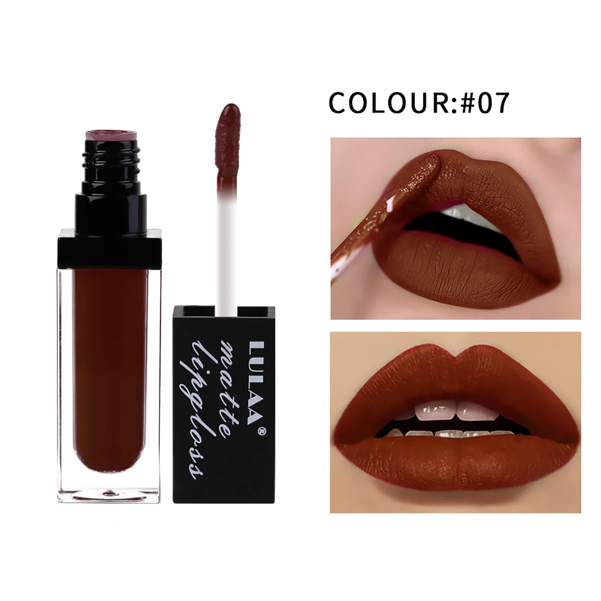 Matte Lipgloss Sexy Liquid Lipstick Long Lasting Waterproof Lip Glaze Cosmetic Beauty Keep 24 Hours Makeup lipgloss Red Lips - Цвет: 07