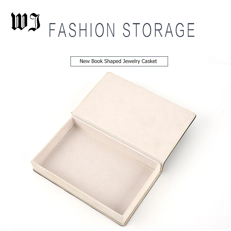 

Portable Book Shape Pill Trinket Keepsake Desktop Storage Box Ring Necklace Bangle Jewelry Display Tray Showase Multi-purpose