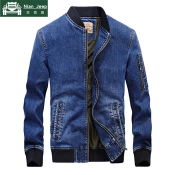 

2020 Denim Jacket Men Casual High Quality AFS JEEP Brand Autumn Winter Mens Jackets Cowboy Jeans Jacket jaqueta masculina M-4XL