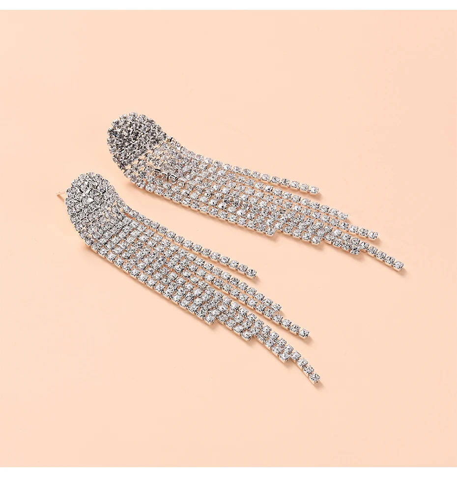 Miallo новые богемные серебряные цвета Кристалл Сплав кисточкой женские сережки с подвесками свадебные подружки невесты висячие серьги