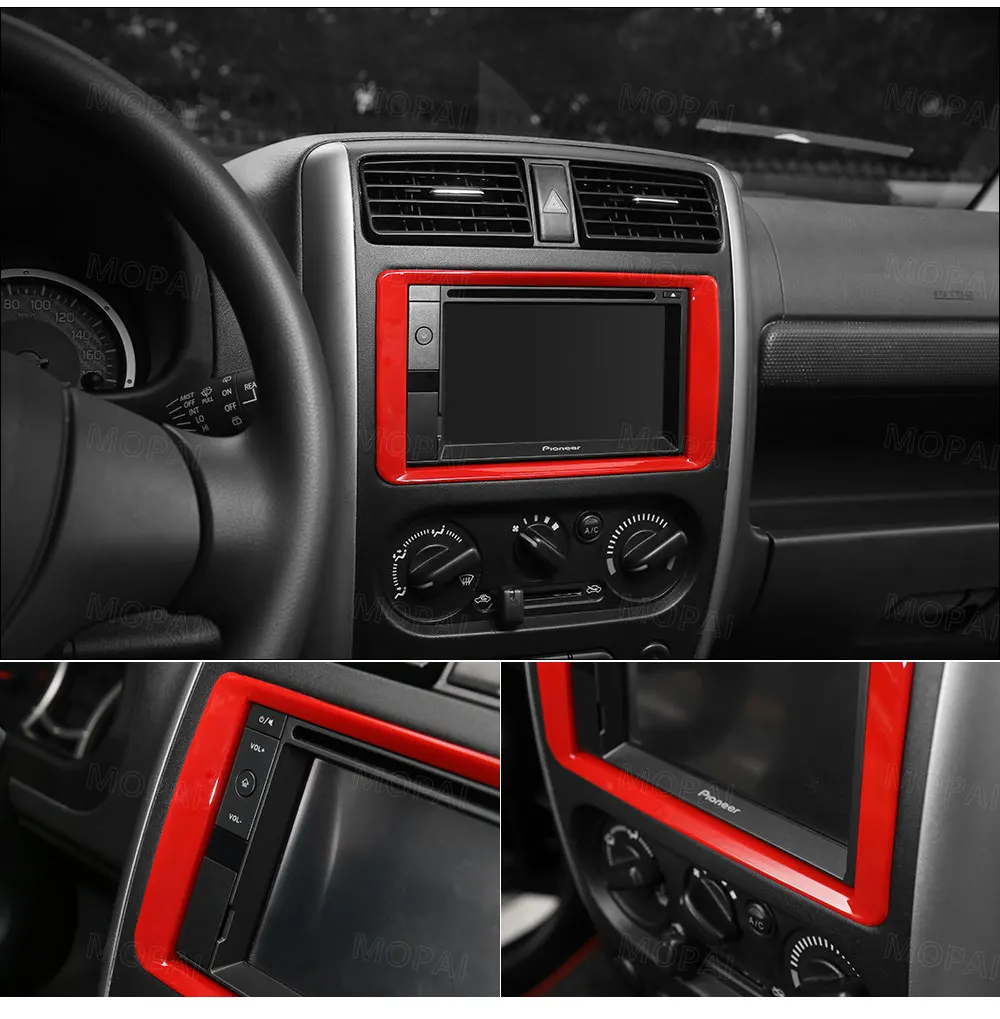 MOPAI ABS Автомобильный gps DVD приборная панель навигационная декоративная рамка наклейки для Suzuki Jimny 2011 Up автомобильные аксессуары