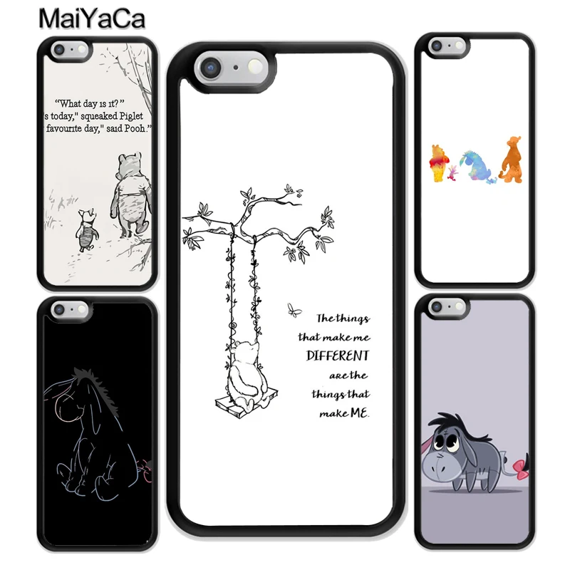 

MaiYaCa WINNIE THE POOHS EEYORE CARTOON Rubber Phone Cases For iphone XR XS MAX 11 Pro MAX X 6 6S 7 8 Plus 5 5S Back Cover Shell