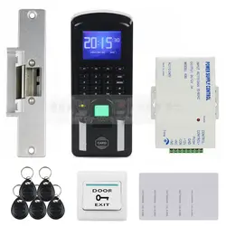 Diysecur отпечатков пальцев 125 кГц RFID считыватель Пароль Клавиатура + замок Удар Двери Система контроля доступа комплект для офиса/дом