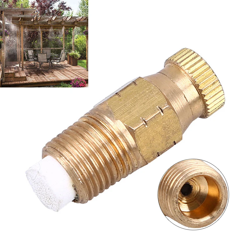 Gold 1/8" Mist Sprinkler Head Spray Misting Nozzle Garden Farm Irrigation System