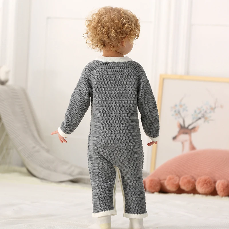 CieiK Baby Clothes Boy Girl Spring Romper+Hat 2 pcslot 2018 Knitted Jumpsuit Newborn Costume Warm Overall Infant Winter Outwear (13)