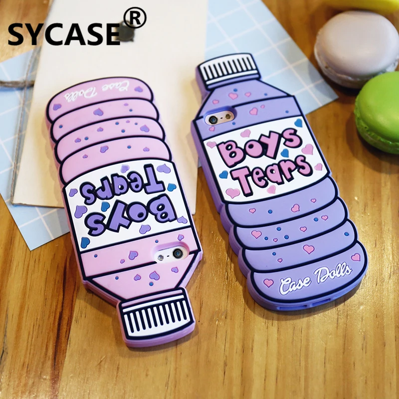 SYCASE мягкий силиконовый мультяшный чехол для iPhone 6 S plus 7 8 бутылка воды резиновый