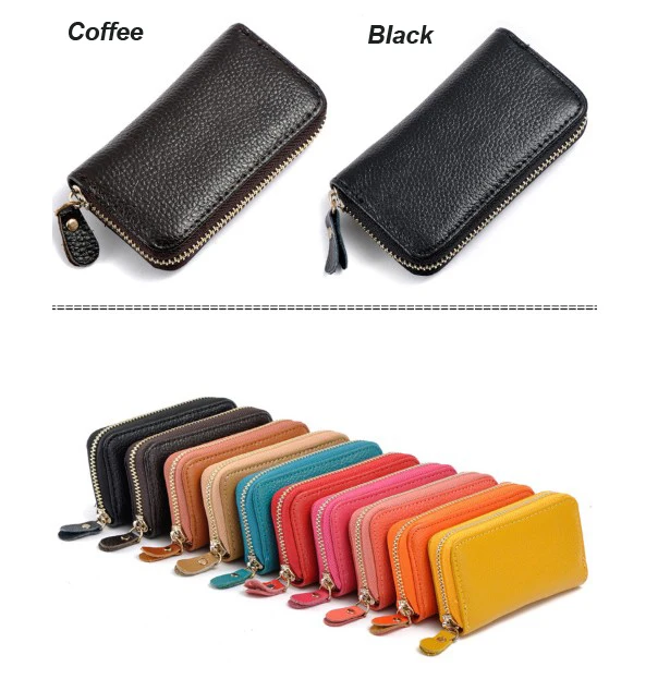 Wholesale Leather  Car Key Case Wallet Bag  Men's Card Package Multi-function Women's Purse Real Estate Gifts customization