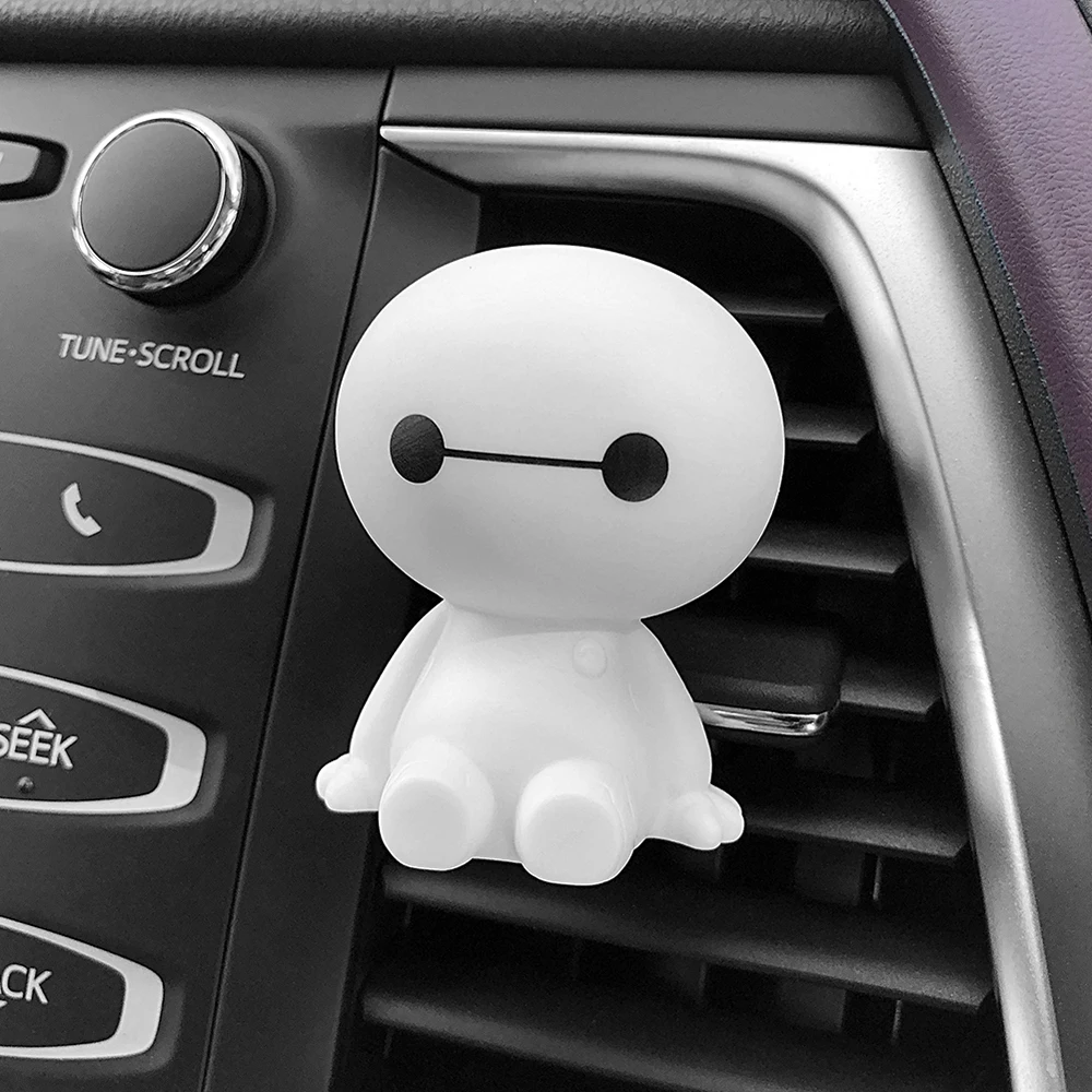 

Car Perfume Clip Baymax Cartoon Air Outlet Freshener Fragrance Smell Automobile Vent Inside Decoration Trim Essential Oil Gifts