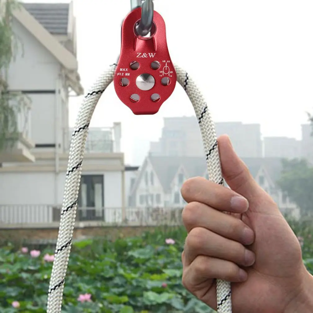 20KN Outdoor Climbing Fixed Mountaineering Rope Rock Climbing Pulley