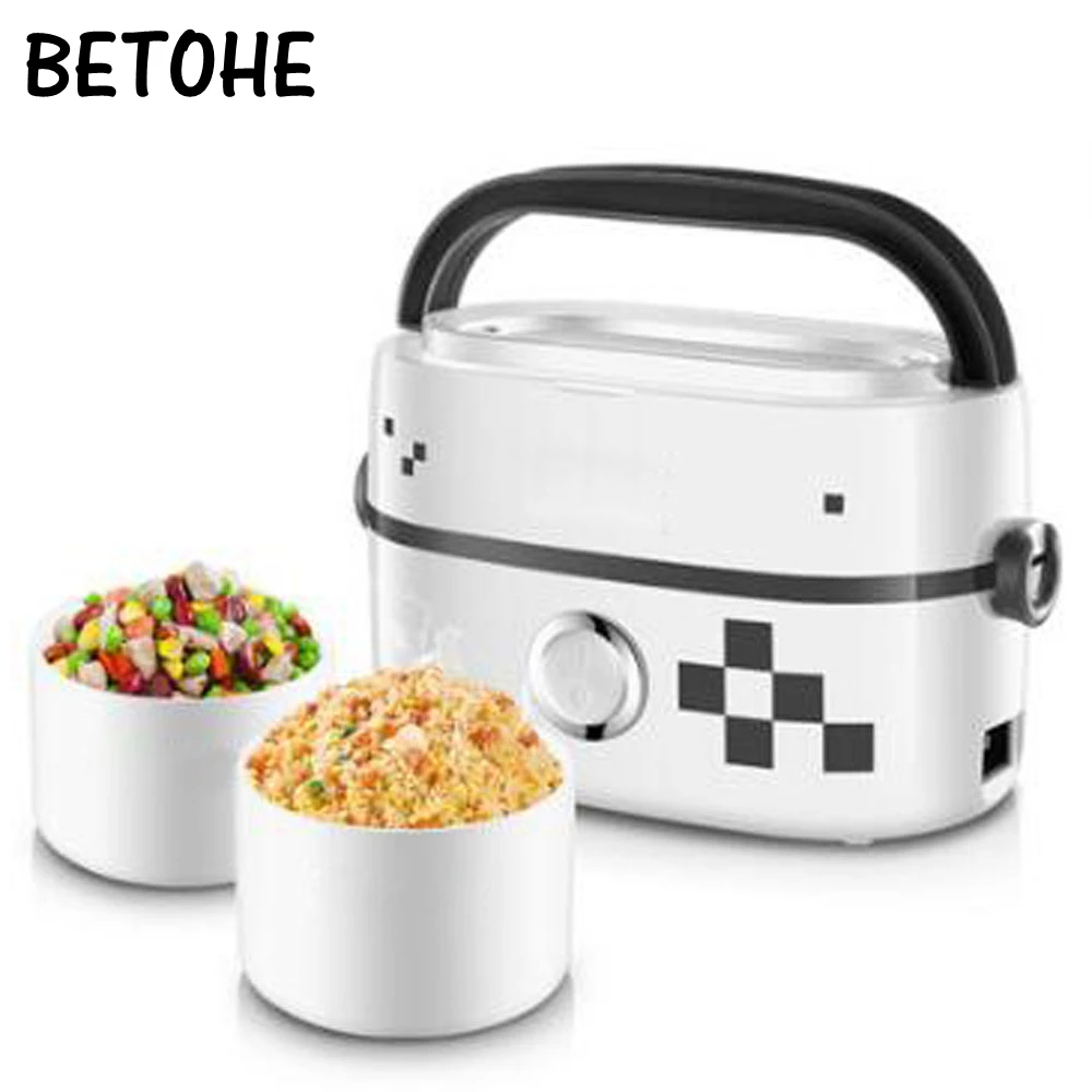 

BETOHE Electric heating lunchbox enamel-lined mini lunch box electricity heating cooking insulated lunchbox