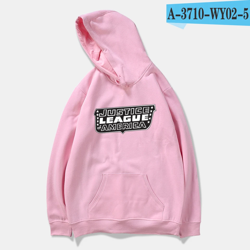 pink Модная Толстовка с принтом DC Justice League, худи для мужчин, пуловеры Aikooki JUSTICE LEAGUE DC, толстовки для мужчин и женщин, толстовки Harajuku - Цвет: pink