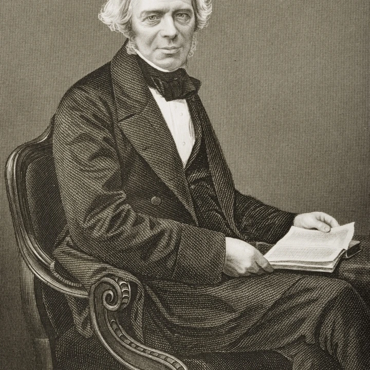 Michael Faraday  1791-1867.British Scientist. Engraved By D.J. Pound From A