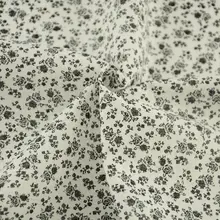 Печатные Прекрасные черные цветы дизайн украшения Скрапбукинг лоскутное хлопок суконная ткань для вышивания текстиль Telas Tecido CM