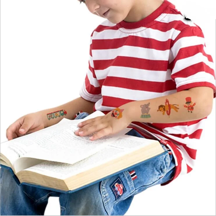 

Cartoon Clown Circus Temporary Tattoo Sticker Waterproof For Children Kid Body Hand Arm Art Fake Tattoo