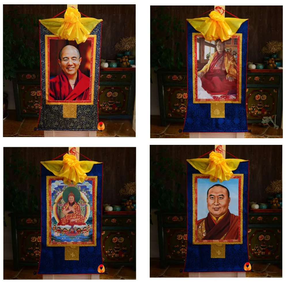 

Wholesale Buddhist Thangka --60 CM Thang-ga art- Tibetan Buddhism Jin Mei Peng So Dargye Khenpo Master Panchen Buddha art