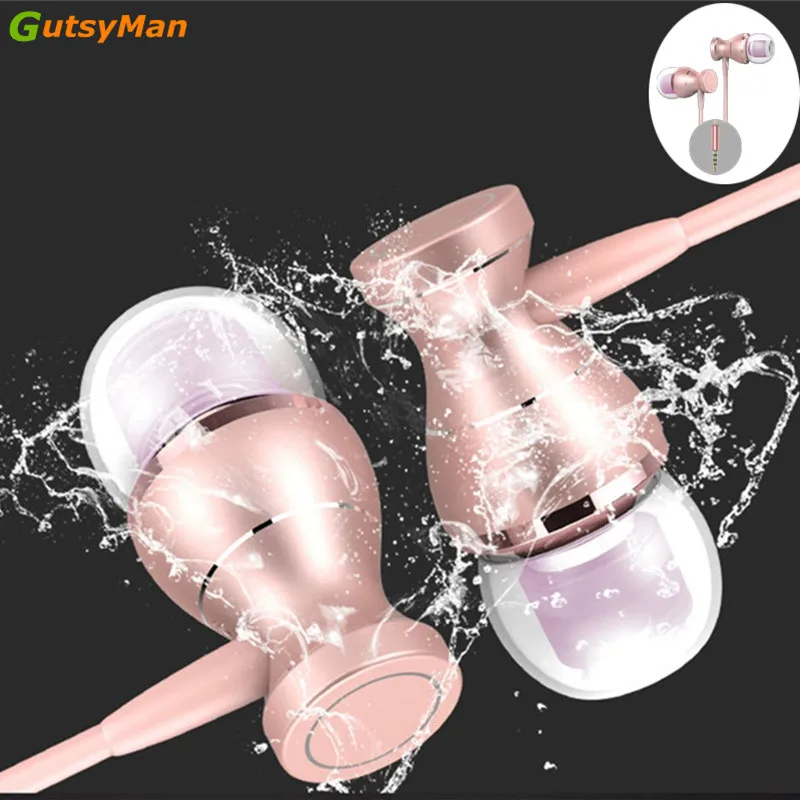 

GutsyMan 3.5MM In-Ear Earphone Headset Magnetic Clarity Stereo Sound With Mic Earphones For iPhone6 7 8 Mobile Phone MP3 MP4 LG