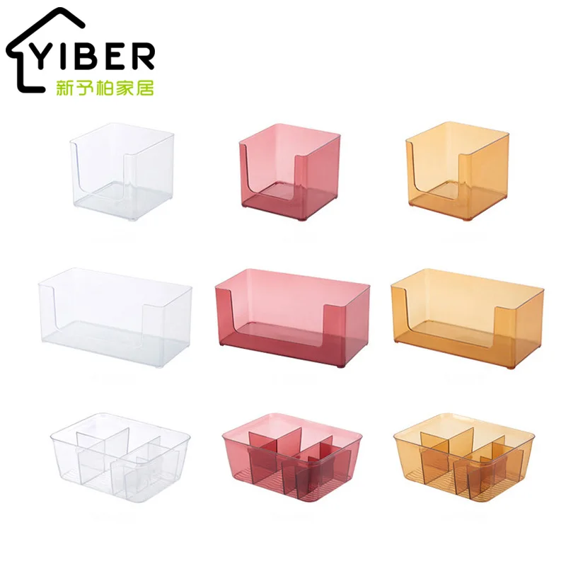 

Cosmetic Storage Box Transparent Acrylic Makeup Organizer Bathroom Desktop Jewelry Finishing Storage Box 1PCS