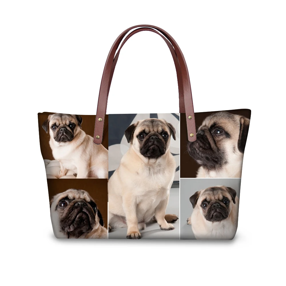 

Funny Pug Pattern Women Handbag Dog Animal Woman Bag Bolsas Feminina Female Casual Shoulder Messenger Bag For Ladies