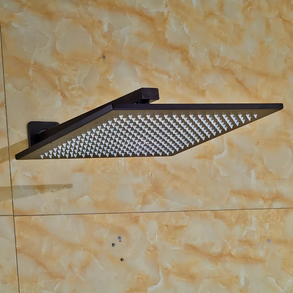 Traditional Overhead 16" Rainfall Top Shower Head with Wall Mounted