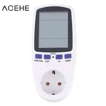 Digital wattmeter electric power watt meter energy voltage EU plug electronic monitor AC Meters 220v electricity consumption