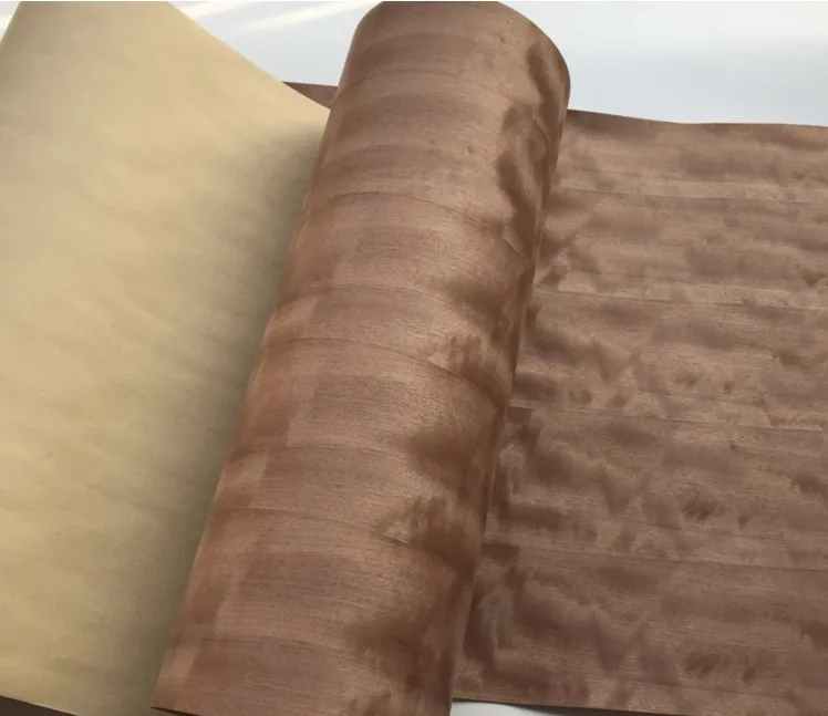 1Piece  L:2.5meters Width:55cm Technology Natural Splicing McGee Block Shadow Wood Veneer (back non woven fabric)