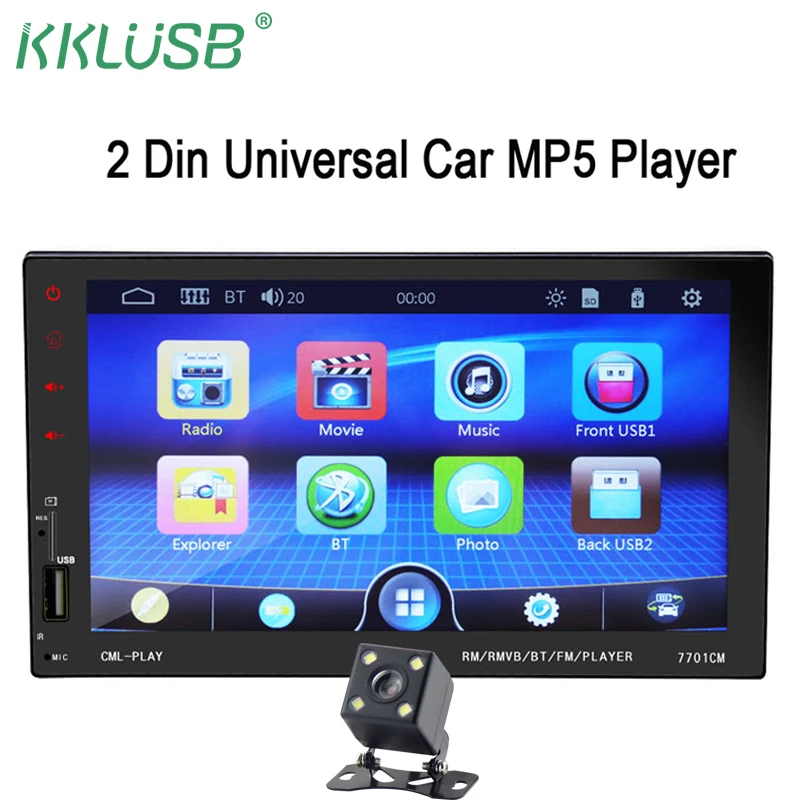 2 din HD 7 &quotСенсорный экран Авторадио Bluetooth Автомагнитола аудио amrds Зеркало Ссылка