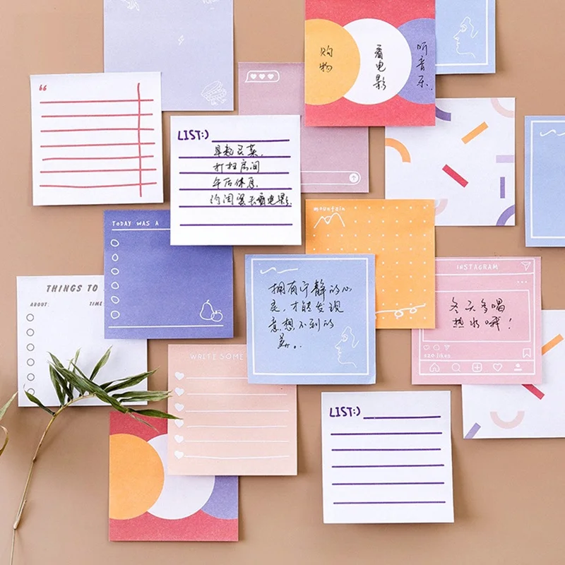 

24 pcs/Lot Popular social message sticky note Check photo log Daily planner list memos Stationery Office School supplies F319