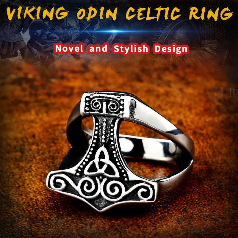 

BEIER 316L Stainless Steel New Desgin Viking Amulet Rune Men Ring Europe Fashion Jewelry Gift Dropshipping