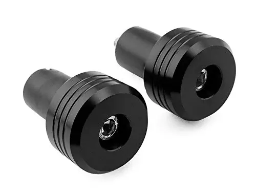 1pair Motorcycle Handlebar Aluminum 22MM Grips Bar End Cap Plug Slider Black
