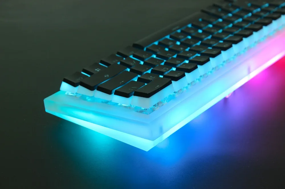 YMDK алмаз 60 полный комплект ЧПУ акриловый корпус пластина QMK PCB Underglow RGB для 60% ANSI механическая клавиатура