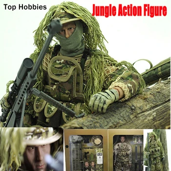 

30cm Height 1/6 Scale Military Set Uniform doll Jungle Sniper Soldier Model army Toys Combat Super Flexible 12"action figure