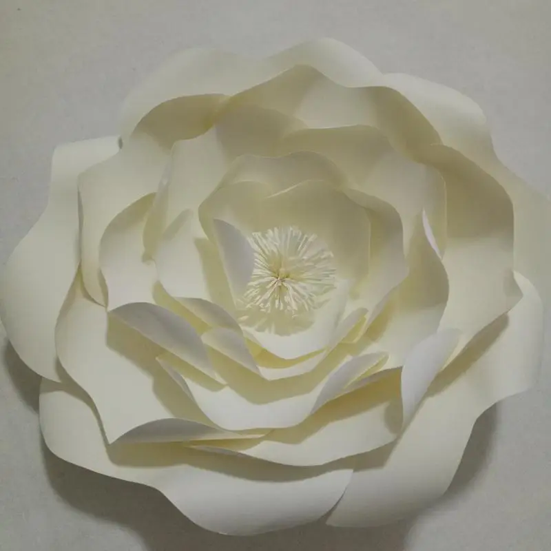 DIY Искусственные гигантские Бумажные цветы для свадебных фонов вечерние украшения с днем рождения стол десерт ремесла цветочный декор стен - Цвет: White style 3
