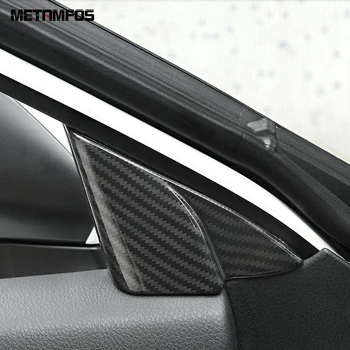 

For Toyota Camry 2018 2019 2020 Carbon Fiber Window Interior A Pillar Triangle Decoration Cover Molding Trim Car Accessories