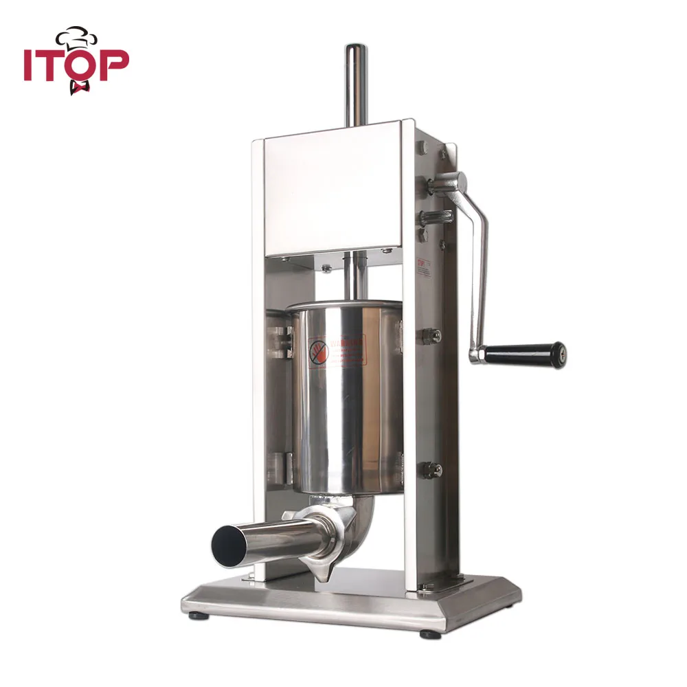 ITOP Stainless Steel 3L/5L/7L Sausage Stuffers Food Meat Filling Machine Munual Sausage Fillers Commercial Kitchen Appliences