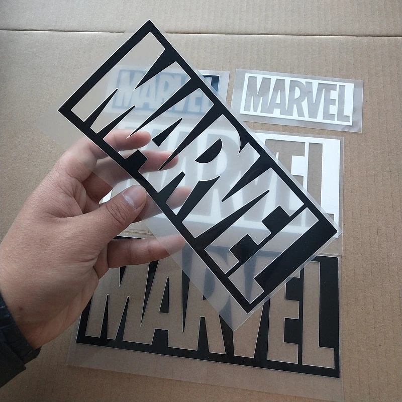 Наклейки MARVEL с теплопередачей, наклейки с железной аппликацией, одежда, футболка, сделай сам, украшение, а-уровень, моющиеся, легко печатаются, черные, TH-MAL