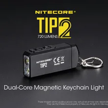 Мини свет NITECORE TIP2 CREE XP-G3 S3 720 люмен USB Перезаряжаемый брелок фонарик с батареей