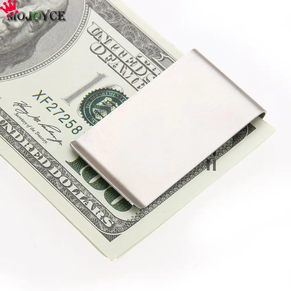 Practical Multifunction Stainless Steel Card Folder Money Clips Metal Wallet