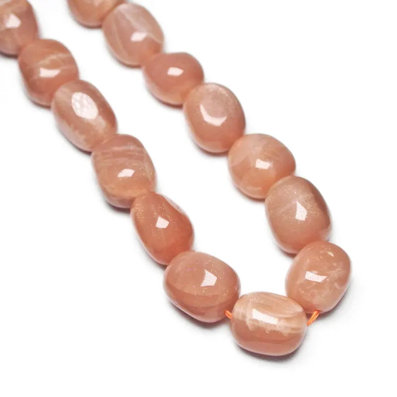 Natural Sunstone Stone Beads Orange Irregular Freeform Potato DIY Loose Beads For Jewelry Making Women Beads Bracelet Necklace
